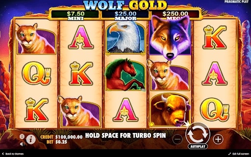 wolf gold slot theme