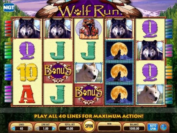 wolf run slot theme